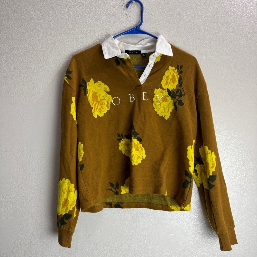 Obey Vintage Floral Shirt Size XS